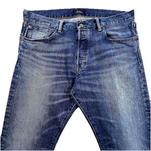 Polo Ralph Lauren Jeans Mens 33x32 Blue Denim Sullivan Slim Straight Button Fly